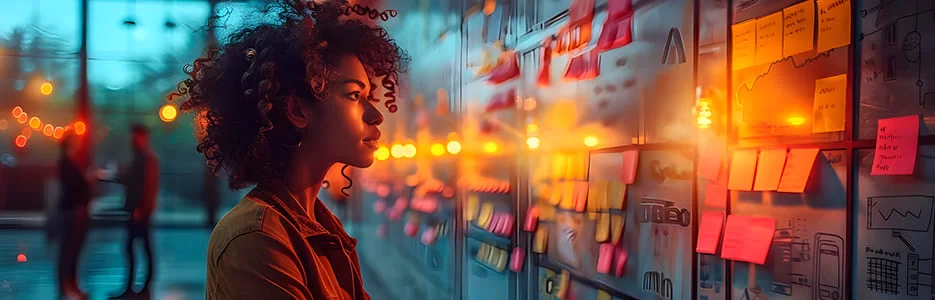 Executivos analisando dados conflitantes e gargalos de crescimento em ambientes digitais avançados