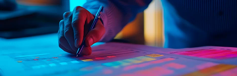 Executivos analisando posicionamento de marca em mercado competitivo