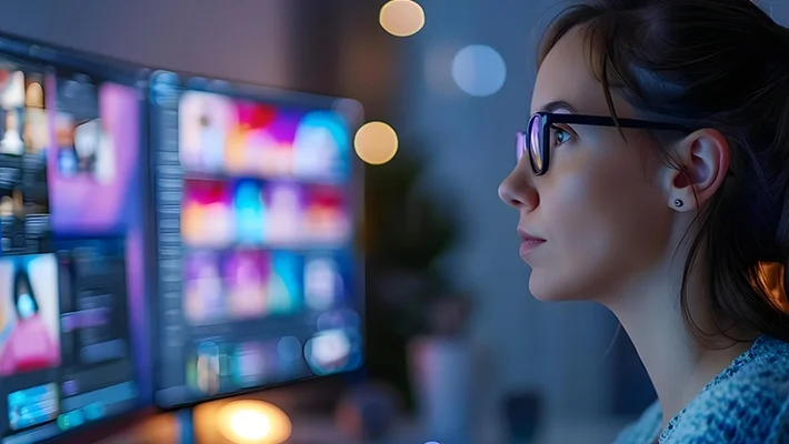 Diretor de empresa avaliando conteúdo que a IA cita como referência no seu mercado
